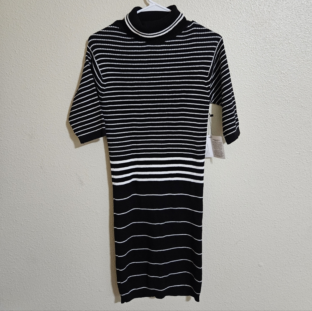 Area Stars Striped Black and White Sweater Dress - Picture 9 of 9